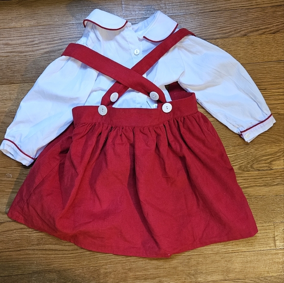 Smockingbird 2T Red Dress - Picture 2 of 3